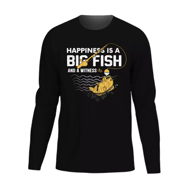 Happiness Is A Big Fish Men Long Sleeve Shirt